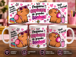 Caneca Pequena Capivara de Grandes Sonhos – 325ml